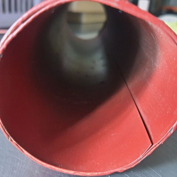 Carte Post Tube Mailbox Metal 10.5" Wall Hanging Christmas Letters To Santa - Picture 2 of 10